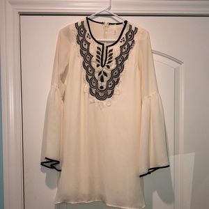 White and Black Dress